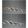 TRIO LIGHTING SEQUENCE SOSPENSIONE MODERNA CON LED 45W LUCE DIMMERABILE METALLO NERO CON FINITURE OTTONE O ALLUMINIO