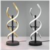 TRIO LIGHTING SEQUENCE LAMPADA DA TAVOLO MODERNA LED 20W LUCE DIMMERABILE METALLO NERO CON FINITURE OTTONE O ALLUMINIO