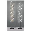 TRIO LIGHTING SEQUENCE PIANTANA MODERNA LED 32W LUCE DIMMERABILE METALLO NERO CON FINITURE OTTONE O ALLUMINIO