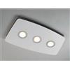 Illuminando DEMETRA 3 BIANCA PLAFONIERA APPLIQUE DI ILLUMINANDO 8 COLORI ANELLO LAMPADINE GX53 LED