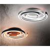 TRIO LIGHTING CAYA PLAFONIERA TONDEGGIANTE LED 58W LUCE DIMMERABILE METALLO NERO/ORO OPPURE ALLUMINIO MODERNA