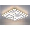 TRIO LIGHTING MITA PLAFONIERA MODERNA 3 QUADRATI LED 76W LUCE DIMMERABILE TELECOMANDO INCLUSO CM 51X51