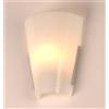 Illuminando TEGOLA APPLIQUE IN VETRO BIANCO LUCIDO CON PORTALAMPADE 1XE27 ECONOMICO ILLUMINANDO