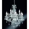 RL LUSTER LAMPADARIO A SOSPENSIONE 9 LUCI IN METALLO CROMO E ACRILICO TRASPARENTE D60 CM STILE CLASSICO
