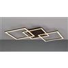 RL TRAIL PLAFONIERA LED 31W LUCE 3000K O 4000K FINITURA NERA, CAFFE, TITANIO O BIANCA CON 3 QUADRI ORIENTABILI MODERNA