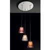 Illuminando GAIA 3 SOSPENSIONE LAMPADARIO MONTATURA CROMO DIFFUSORI ACRILICO 3 COLORI MODERNA