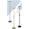 RL ORSON PIANTANA MODERNA IN METALLO 3 COLORI CON 2 DIFFUSORI IN VETRO ALTEZZA CM 180 LED 34W LUCE 3000K
