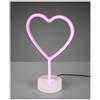 RL HEART MODERNA LAMPADA DA TAVOLO DECORATIVA LED 1.5W PER CAMERETTE E SALOTTI IN PLASTICA BIANCA