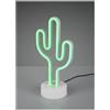 RL CACTUS MODERNA LAMPADA DA TAVOLO DECORATIVA LED 1.5W PER CAMERETTE E SALOTTI IN PLASTICA BIANCA
