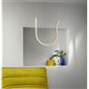 ONDALUCE CICIRIELLO ARQUA SOSPENSIONE SINGOLA IN METALLO ORO O NERO LED 42W LUCE 3000K DIMMERABILE MODERNO