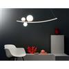 ONDALUCE CICIRIELLO ALTALENA SOSPENSIONE LAMPADARIO ORO O BIANCA LED DIMMERABILE 48W 4800LM DI ONDALUCE