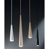 ONDALUCE CICIRIELLO NOA SOSPENSIONE SINGOLA 2 MISURE DI FORMA CONICA METALLO NERO,BIANCO O ORO LAMPADINA GU10
