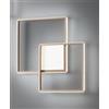 ONDALUCE CICIRIELLO DOWEL PLAFONIERA APPLIQUE PICCOLA LED 46W DIMMERABILE MONTATURA SILVER