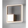 ONDALUCE CICIRIELLO DOWEL APPLIQUE LED 22W LUCE 3000K MONTATURA ORO OPACO O SILVER DI ONDALUCE