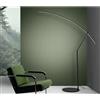 ONDALUCE CICIRIELLO FOLAGA PIANTANA AD ARCO REGOLABILE IN METALLO BIANCO, NERO O ORO LED 30W LUCE 3000K DIMMERABILE ALTEZZA CM 200