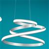 ONDALUCE CICIRIELLO VUELTA SOSPENSIONE LAMPADARIO LED INTEGRATO 50W DIMMERABILE GRIGIA O BIANCA