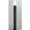 ONDALUCE CICIRIELLO POU LAMPIONCINO DA ESTERNO IP44 PORTALAMPADA E27 ALTEZZA 83 NERO ARGENTO MODERNO E ECONOMICO