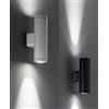 ONDALUCE CICIRIELLO RAV2 APPLIQUE DA ESTERNO IP54 NERO ARGENTO MODERNA ED ECONOMICA DI ONDALUCE