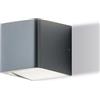 Sovil RIVER APPLIQUE DA ESTERNO IP65 IN ALLUMINIO ANTRACITE LED 13W LUCE 3000K-4000K MODERNA