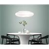 ONDALUCE CICIRIELLO DODI LAMPADARIO A SOSPENSIONE IN VETRO SOFFIATO BIANCO FORMA CIRCOLARE DIAMETRO CM.53 DESIGN MODERNO