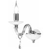 ONDALUCE CICIRIELLO LIVIA APPLIQUE CLASSICA 1 LUCE IN VETRO E CRISTALLO BIANCA,FUME,OTTANIO O TORTORA DI CICIRIELLO