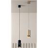 ONDALUCE CICIRIELLO LILIUM SOSPENSIONE SINGOLA A CILINDRO SVASATO METALLO ORO O NERO DESIGN MODERNO LAMPADINA GU10