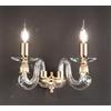 ONDALUCE CICIRIELLO 1306 LAMPADA A PARETE CLASSICA CON 2 LUCI IN CRISTALLO E METALLO FINITURA ORO O CROMO DI ONDALUCE