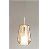 ONDALUCE CICIRIELLO THELMA SOSPENSIONE SINGOLA IN VETRO SOFFIATO TRASPARENTE, FUME O AMBRA D19 CM DESIGN MODERNO