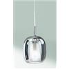 ONDALUCE CICIRIELLO THELMA SOSPENSIONE SINGOLA D19 CM IN VETRO SOFFIATO TRASPARENTE, FUME O AMBRA DESIGN MODERNO