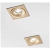ONDALUCE CICIRIELLO GIBO FARETTO DA INCASSO QUADRATO IN ALLUMINIO 3 COLORI CON PORTALAMPADA GU10 MODERNO