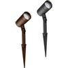 Sovil LAMA FARETTO SPOT DA ESTERNO ORIENTABILE CON PICCHETTO IP54 ALLUMINIO ANTRACITE O CORTEN LAMPADINA GU10