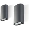 Sovil TAGLIO APPLIQUE DA ESTERNO IP54 BIANCA O ANTRACITE 2 MISURE LED INTEGRATO LUCE 3000K E 4000K MODERNA SOVIL