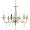 ONDALUCE CICIRIELLO FIAMMA 6 LUCI LAMPADARIO A SOSPENSIONE CLASSICO IN VETRO E CRISTALLO FINITURA ORO DI ONDALUCE