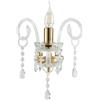 ONDALUCE CICIRIELLO MARIA TERESA L6 APPLIQUE AD UNA SOLA LUCE IN VETRO TRASPARENTE E CRISTALLO CON FINITURE ORO