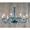 ONDALUCE CICIRIELLO PAGANINI LAMPADARIO A SOSPENSIONE CLASSICO 8 LUCI IN VETRO LAVORATO A MANO 7 COLORI DISPONIBILI