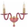 ONDALUCE CICIRIELLO PAGANINI LAMPADA A PARETE CLASSICA CON 2 LUCI IN VETRO LAVORATO A MANO 7 COLORI DISPONIBILI