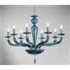 ONDALUCE CICIRIELLO VILLA LAMPADADIO CLASSICO AD 8 LUCI IN VETRO LAVORATO A MANO 6 COLORI DISPONIBILI DI ONDALUCE