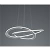 TRIO LIGHTING OAKLAND SOSPENSIONE AD ANELLI LED 52W MODERNA LUCE 3000K DIMMERABILE NICHEL O ANTRACITE