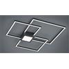TRIO LIGHTING HYDRA PLAFONIERA A TRE QUADRATI E INSERTO LUCE CENTRALE LED 38W MODERNA DIMMERABILE 3 FINITURE COLORE
