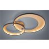TRIO LIGHTING GRANADA PLAFONIERA GRANDE MODERNA CON DOPPIO CERCHIO A LED 36W LUCE 3000K DIMMERABILE NERA O CROMO