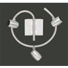 TRIO LIGHTING MICHAEL PLAFONIERA A GIRANDOLA CON 3 SPOT ORIENTABILI IN ACCIAIO SATINATO GU10 MODERNO