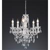 RL LUSTER LAMPADARIO A SOSPENSIONE 5 LUCI IN METALLO E ACRILICO TRASPARENTE D52
