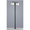 TRIO LIGHTING CUBANGO LAMPIONE DA ESTERNO A CUBO IP54 2 LUCI MODERNO ANTRACITE A LUCE DIFFUSA