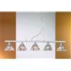 Illuminando DOMUS SP5 SOSPENSIONE CON 5 LUCI IN METALLO CROMO E VETRO TRASPARENTE ATTACCO G9