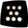 Illuminando DEMETRA PLAFONIERA NERA CON 8 COLORI ANELLI A SCELTA LAMPADINE LED SOSTITUIBILI NON INCLUSE