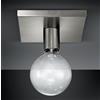 Illuminando SEMPLICE PLAFONIERA GRANDE IN METALLO BIANCO, CROMO O NICHEL SATINATO LAMPADINA A VISTA
