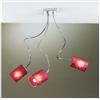 Illuminando GINEVRA CHIC 3 LAMPADA DA SOFFITTO O PARETE IN METALLO CROMO O NICHEL SATINATO CON BRACCI SEMIRIGIDI