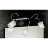 Illuminando GINEVRA CHIC APPLIQUE 3 LUCI IN METALLO CROMO O NICHEL SATINATO CON BRACCI SEMIRIGIDI