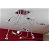 Illuminando GINEVRA 9 FLEX LED PLAFONIERA CON BRACCI FLESSIBILI IN METALLO CROMATO