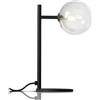 Illuminando BOLLE LAMPADA DA TAVOLO MODERNA IN METALLO NERO O ORO OPACO CON SFERA IN VETRO